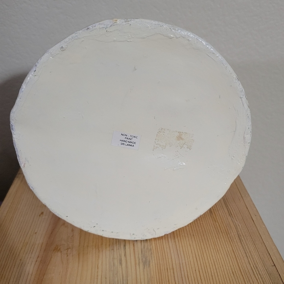 Santa Claus Folk Art Deco Swedish design with Holly and Poinsettia Paper Mache - Picture 7 of 9